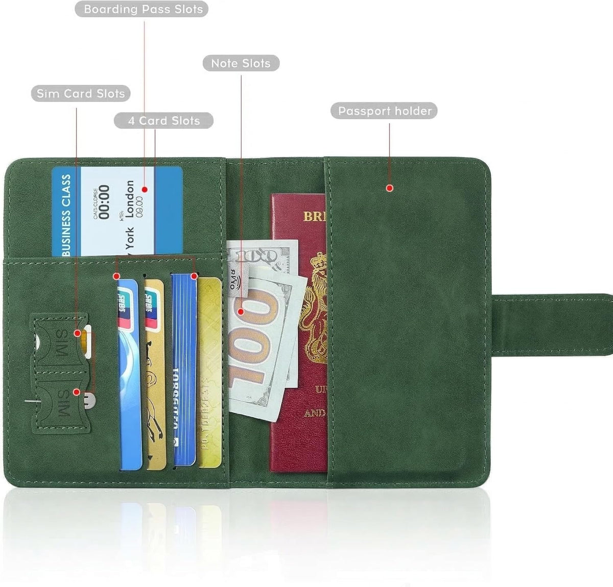 Passport Cover-Passport Holder Travel Wallet-RFID Blocking Passport Case Travel Accessories Card Holder Wallet Unisex Travel Gifts (Black)