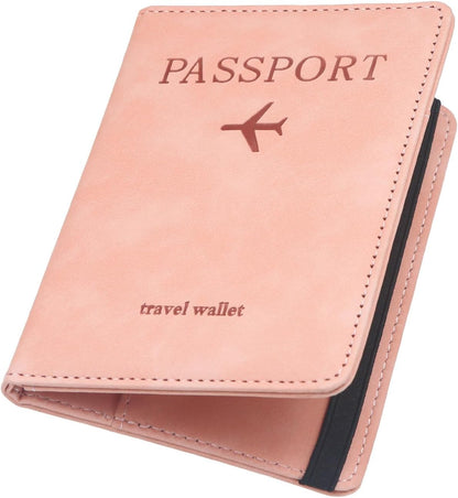 Passport Cover-Passport Holder Travel Wallet-RFID Blocking Passport Case Travel Accessories Card Holder Wallet Unisex Travel Gifts (Black)