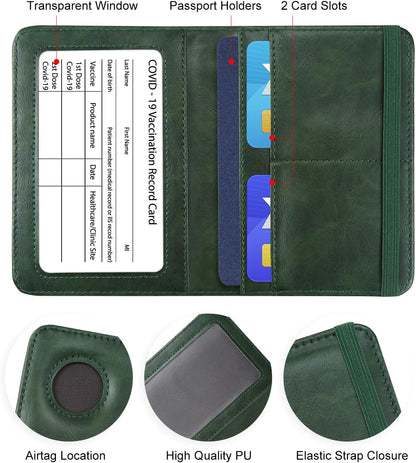 Passport Cover-Passport Holder Travel Wallet-RFID Blocking Passport Case Travel Accessories Card Holder Wallet Unisex Travel Gifts (Black)