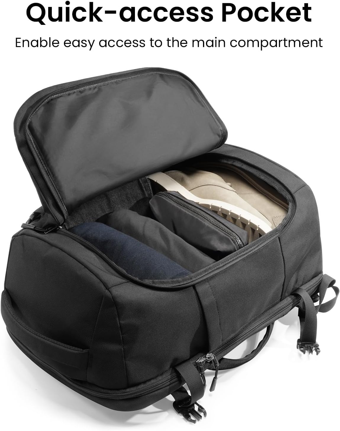 Travel Backpack 40L, TSA Friendly Flight Approved Carry-on Luggage Hand Water-resistant Lightweight Business Rucksack, Durable Large Weekender Bag Daypack Fits 17.3 Inch Laptop