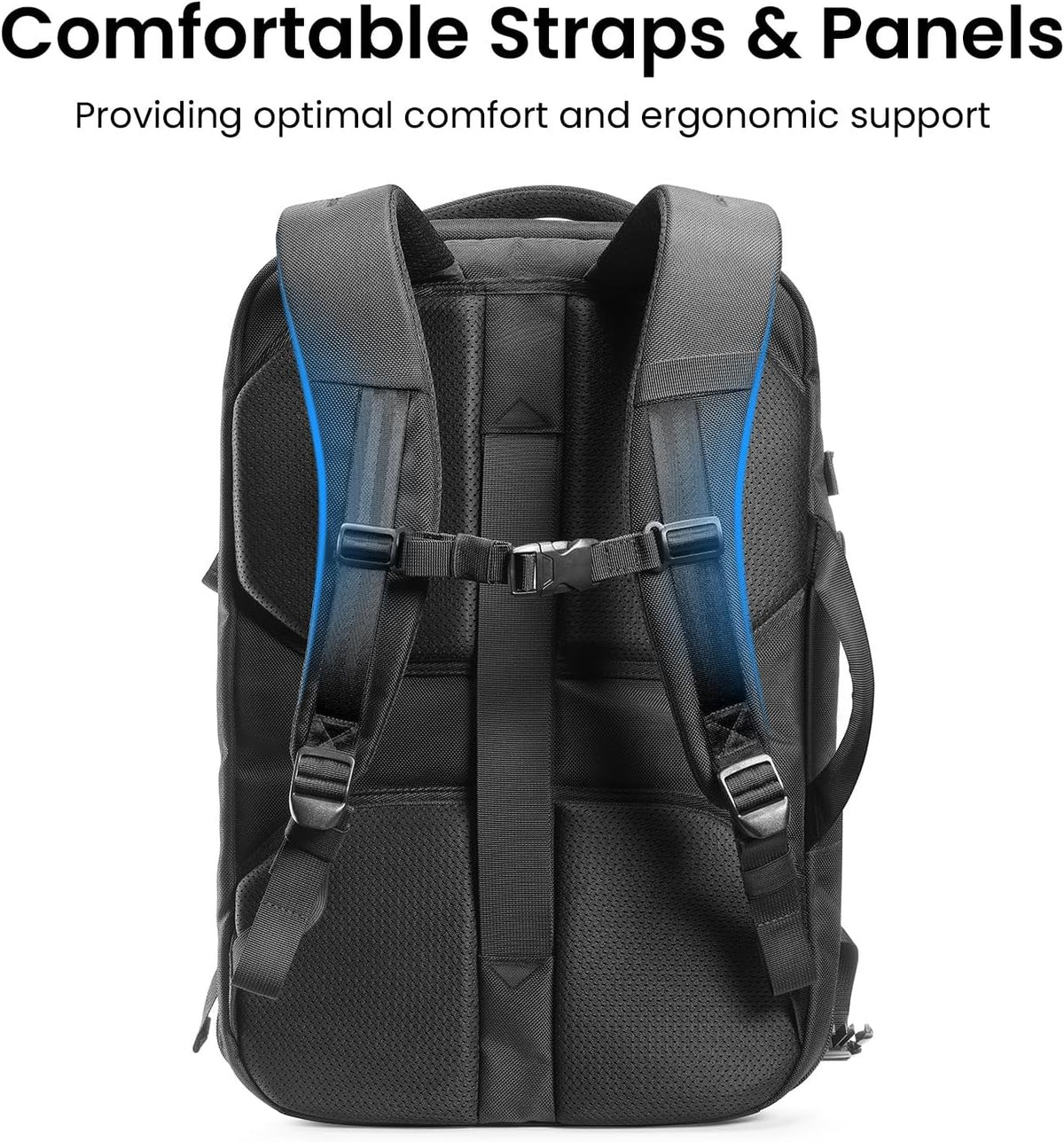 Travel Backpack 40L, TSA Friendly Flight Approved Carry-on Luggage Hand Water-resistant Lightweight Business Rucksack, Durable Large Weekender Bag Daypack Fits 17.3 Inch Laptop