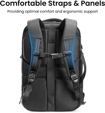 Travel Backpack 40L, TSA Friendly Flight Approved Carry-on Luggage Hand Water-resistant Lightweight Business Rucksack, Durable Large Weekender Bag Daypack Fits 17.3 Inch Laptop
