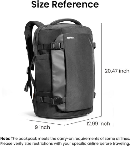 Travel Backpack 40L, TSA Friendly Flight Approved Carry-on Luggage Hand Water-resistant Lightweight Business Rucksack, Durable Large Weekender Bag Daypack Fits 17.3 Inch Laptop