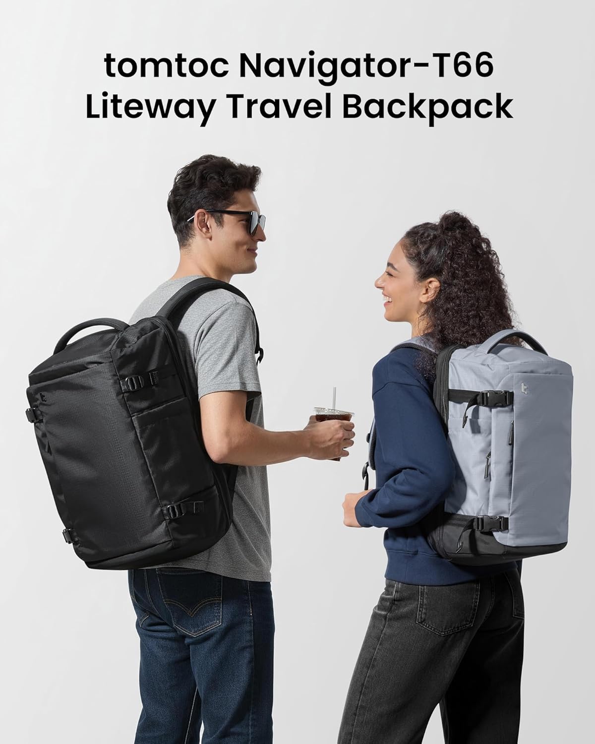 Travel Backpack 40L, TSA Friendly Flight Approved Carry-on Luggage Hand Water-resistant Lightweight Business Rucksack, Durable Large Weekender Bag Daypack Fits 17.3 Inch Laptop