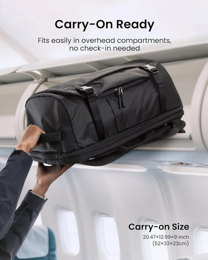 Travel Backpack 40L, TSA Friendly Flight Approved Carry-on Luggage Hand Water-resistant Lightweight Business Rucksack, Durable Large Weekender Bag Daypack Fits 17.3 Inch Laptop