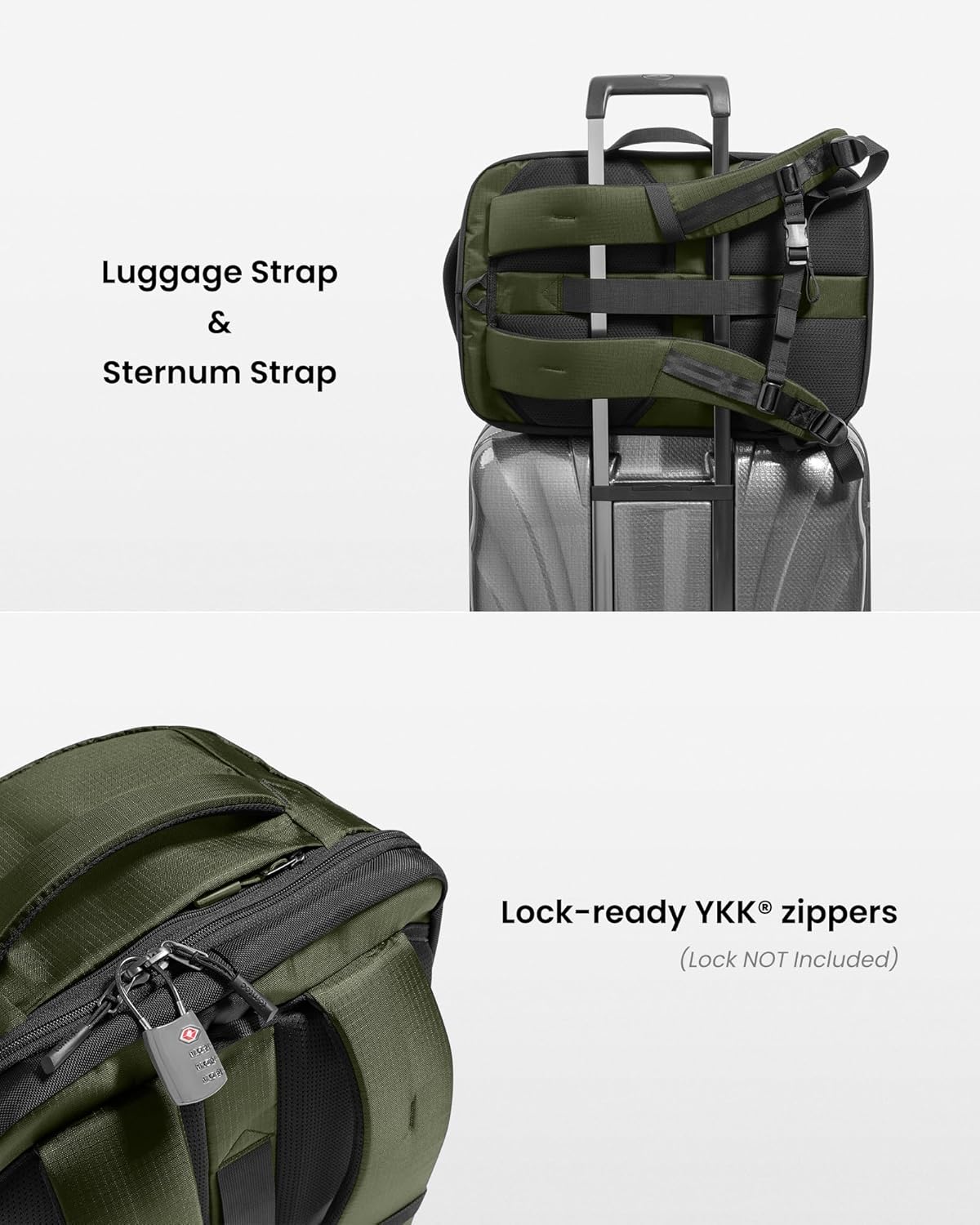 Travel Backpack 40L, TSA Friendly Flight Approved Carry-on Luggage Hand Water-resistant Lightweight Business Rucksack, Durable Large Weekender Bag Daypack Fits 17.3 Inch Laptop