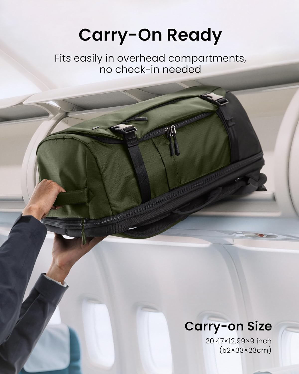 Travel Backpack 40L, TSA Friendly Flight Approved Carry-on Luggage Hand Water-resistant Lightweight Business Rucksack, Durable Large Weekender Bag Daypack Fits 17.3 Inch Laptop
