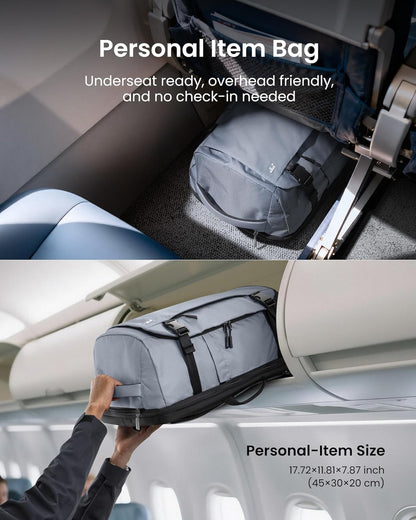Travel Backpack 40L, TSA Friendly Flight Approved Carry-on Luggage Hand Water-resistant Lightweight Business Rucksack, Durable Large Weekender Bag Daypack Fits 17.3 Inch Laptop