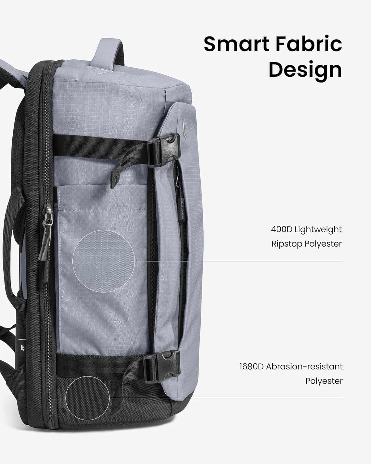 Travel Backpack 40L, TSA Friendly Flight Approved Carry-on Luggage Hand Water-resistant Lightweight Business Rucksack, Durable Large Weekender Bag Daypack Fits 17.3 Inch Laptop