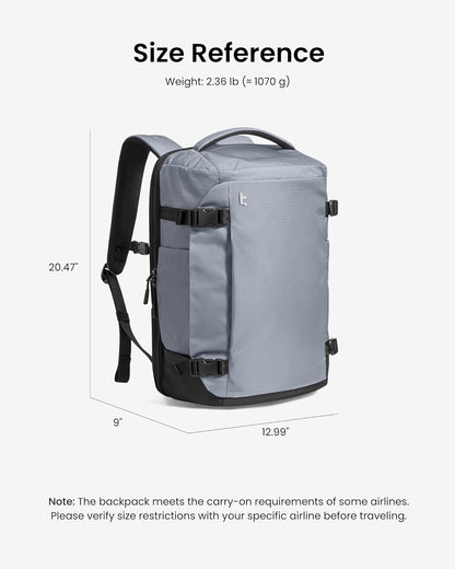 Travel Backpack 40L, TSA Friendly Flight Approved Carry-on Luggage Hand Water-resistant Lightweight Business Rucksack, Durable Large Weekender Bag Daypack Fits 17.3 Inch Laptop