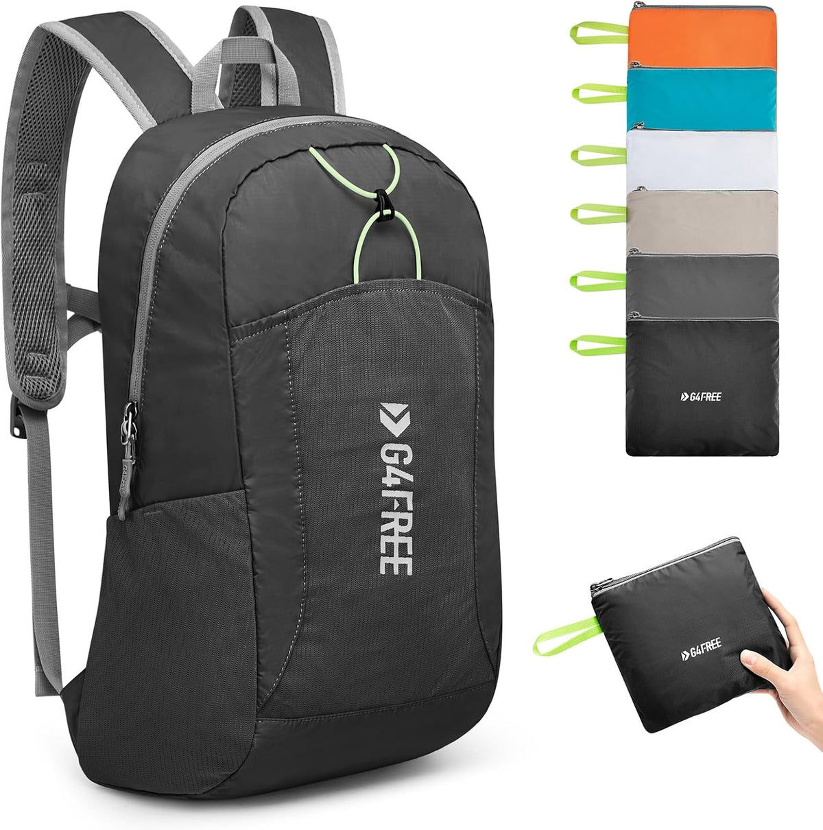 24L Lightweight Packable Hiking Backpack Sport Travel Daypack Water Resistant for Women Men | Water Resistant Material, 11.4*7.9*18.5 in, Outdoor Sports, Travel, Hiking, Day trips, Cycling, Daily Use, Foldable Backpack