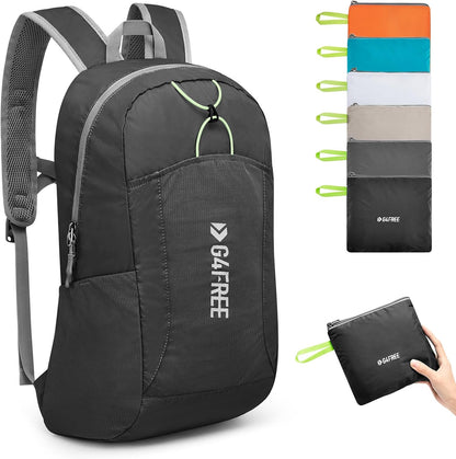 24L Lightweight Packable Hiking Backpack Sport Travel Daypack Water Resistant for Women Men | Water Resistant Material, 11.4*7.9*18.5 in, Outdoor Sports, Travel, Hiking, Day trips, Cycling, Daily Use, Foldable Backpack