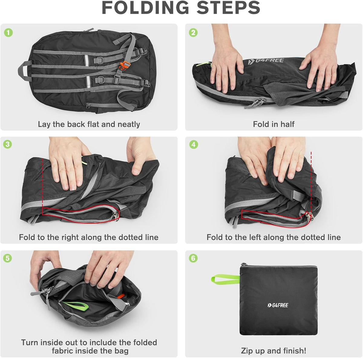24L Lightweight Packable Hiking Backpack Sport Travel Daypack Water Resistant for Women Men | Water Resistant Material, 11.4*7.9*18.5 in, Outdoor Sports, Travel, Hiking, Day trips, Cycling, Daily Use, Foldable Backpack