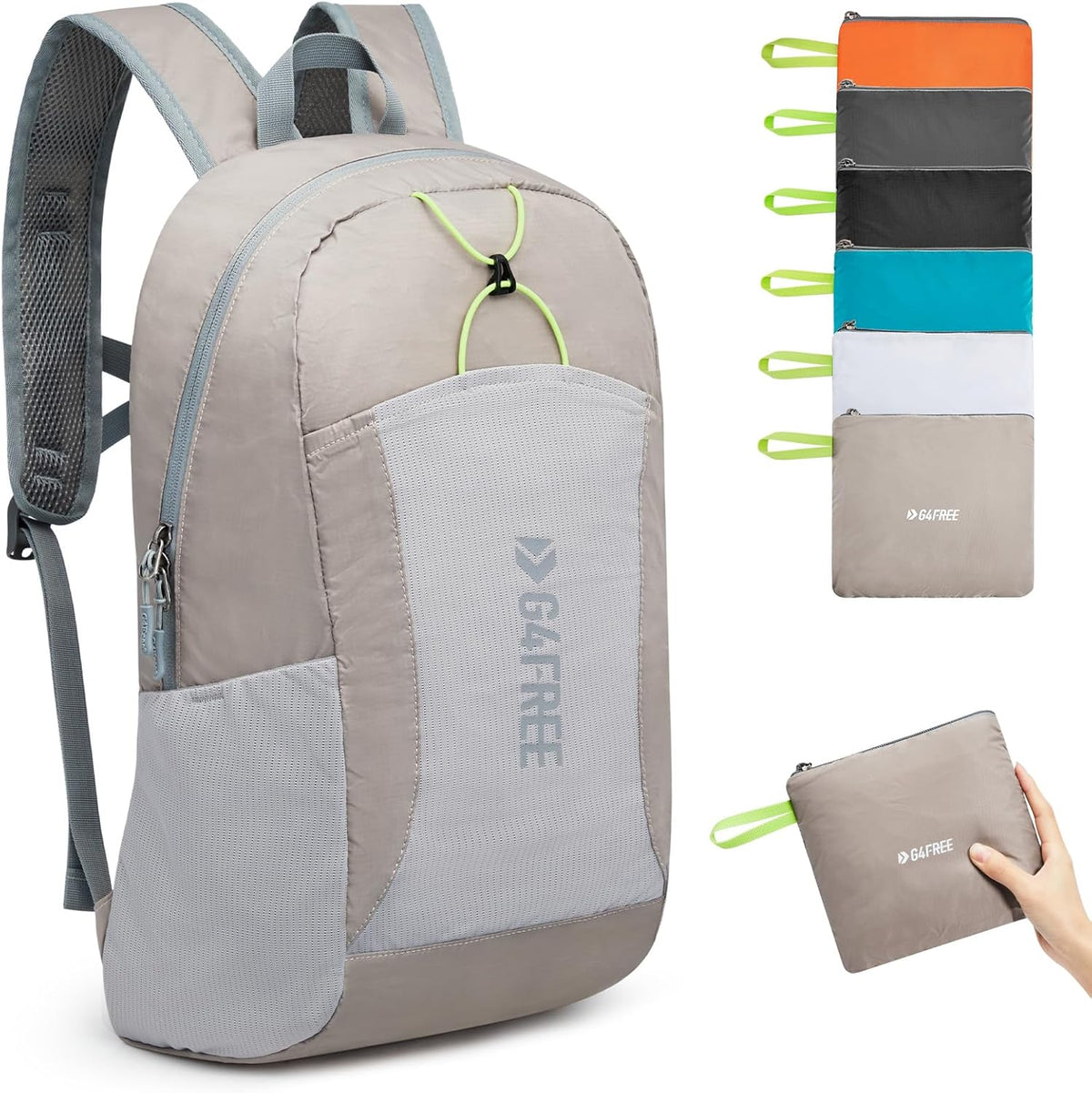 24L Lightweight Packable Hiking Backpack Sport Travel Daypack Water Resistant for Women Men | Water Resistant Material, 11.4*7.9*18.5 in, Outdoor Sports, Travel, Hiking, Day trips, Cycling, Daily Use, Foldable Backpack