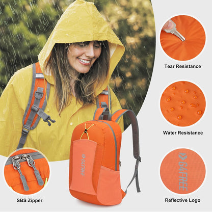 24L Lightweight Packable Hiking Backpack Sport Travel Daypack Water Resistant for Women Men | Water Resistant Material, 11.4*7.9*18.5 in, Outdoor Sports, Travel, Hiking, Day trips, Cycling, Daily Use, Foldable Backpack