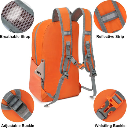 24L Lightweight Packable Hiking Backpack Sport Travel Daypack Water Resistant for Women Men | Water Resistant Material, 11.4*7.9*18.5 in, Outdoor Sports, Travel, Hiking, Day trips, Cycling, Daily Use, Foldable Backpack