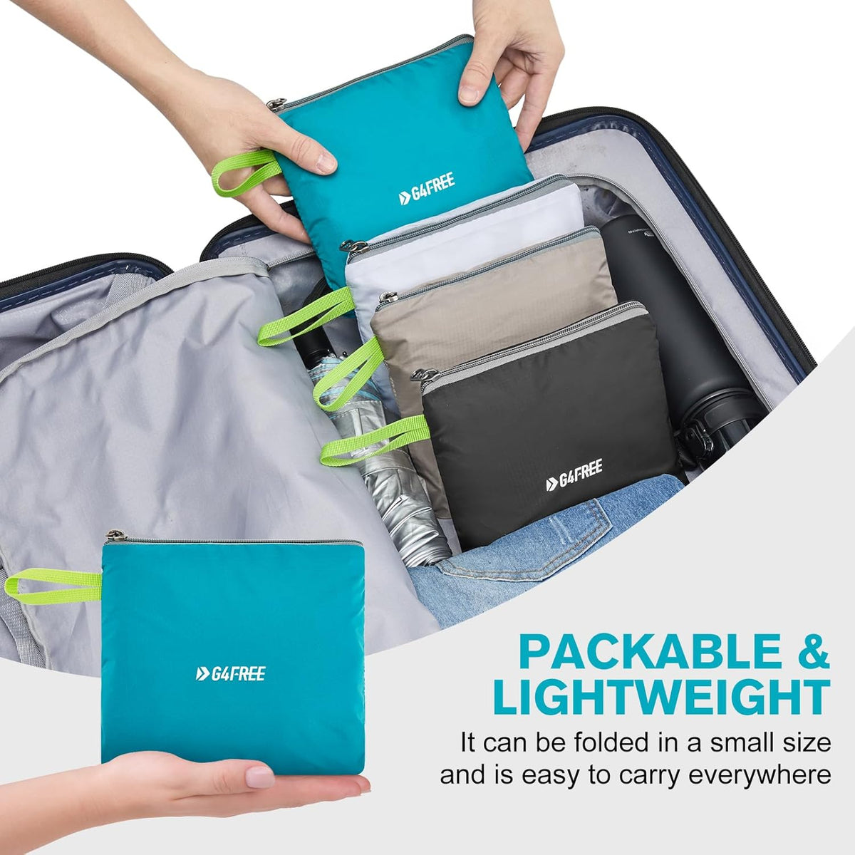 24L Lightweight Packable Hiking Backpack Sport Travel Daypack Water Resistant for Women Men | Water Resistant Material, 11.4*7.9*18.5 in, Outdoor Sports, Travel, Hiking, Day trips, Cycling, Daily Use, Foldable Backpack