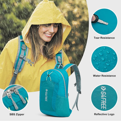 24L Lightweight Packable Hiking Backpack Sport Travel Daypack Water Resistant for Women Men | Water Resistant Material, 11.4*7.9*18.5 in, Outdoor Sports, Travel, Hiking, Day trips, Cycling, Daily Use, Foldable Backpack