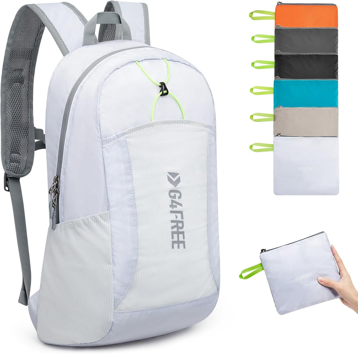 24L Lightweight Packable Hiking Backpack Sport Travel Daypack Water Resistant for Women Men | Water Resistant Material, 11.4*7.9*18.5 in, Outdoor Sports, Travel, Hiking, Day trips, Cycling, Daily Use, Foldable Backpack