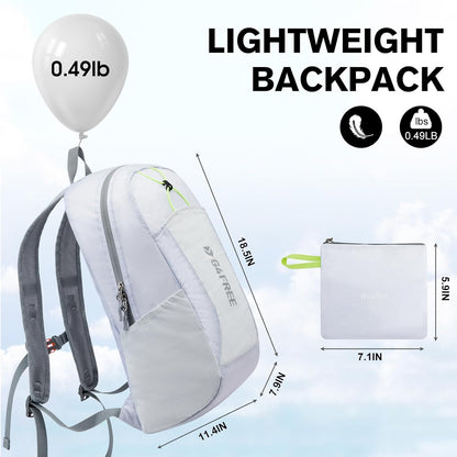 24L Lightweight Packable Hiking Backpack Sport Travel Daypack Water Resistant for Women Men | Water Resistant Material, 11.4*7.9*18.5 in, Outdoor Sports, Travel, Hiking, Day trips, Cycling, Daily Use, Foldable Backpack
