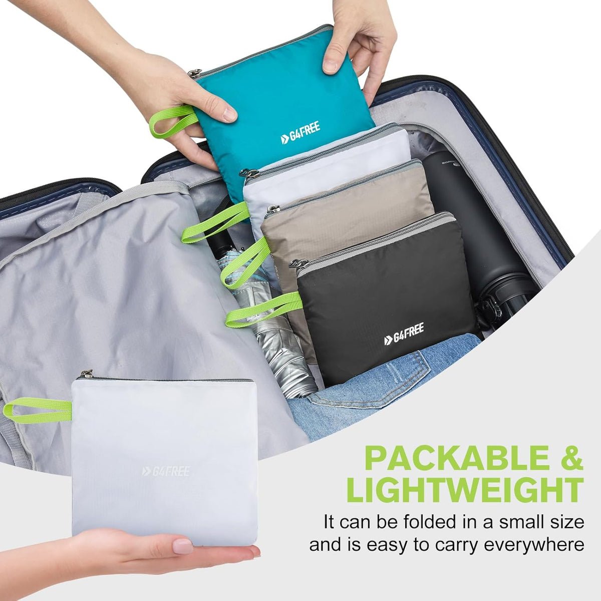 24L Lightweight Packable Hiking Backpack Sport Travel Daypack Water Resistant for Women Men | Water Resistant Material, 11.4*7.9*18.5 in, Outdoor Sports, Travel, Hiking, Day trips, Cycling, Daily Use, Foldable Backpack