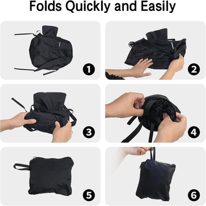 20L Packable Backpack Lightweight Waterproof Foldable Daypack Hiking Daypack for Men Women Reusable Packable Bag Outdoor Camping Hiking Travel Cycling (Black)