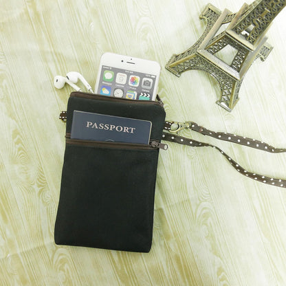 Women Crossbody Shoulder Travel Zippered Wallet Purse Clutch Phone Bag w/Detachable Strap (Wine Red)