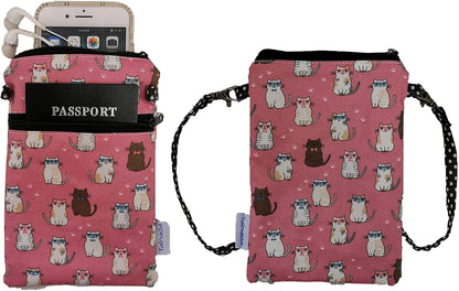 Women Crossbody Shoulder Travel Zippered Wallet Purse Clutch Phone Bag w/Detachable Strap (Wine Red)