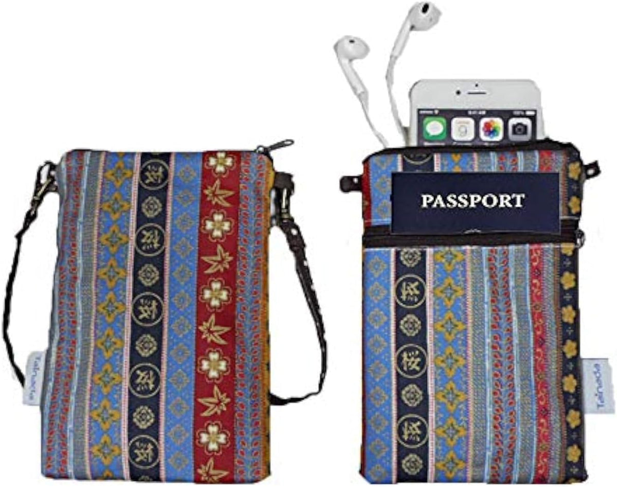 Women Crossbody Shoulder Travel Zippered Wallet Purse Clutch Phone Bag w/Detachable Strap (Wine Red)