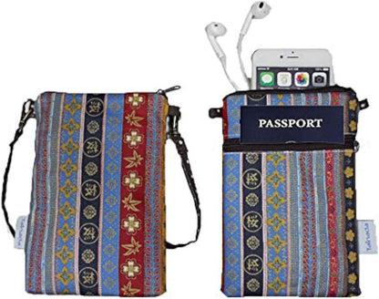 Women Crossbody Shoulder Travel Zippered Wallet Purse Clutch Phone Bag w/Detachable Strap (Wine Red)