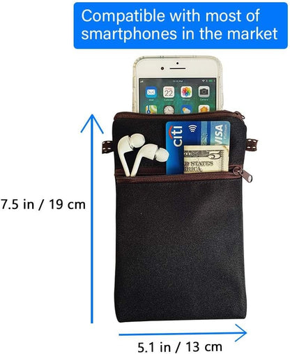 Women Crossbody Shoulder Travel Zippered Wallet Purse Clutch Phone Bag w/Detachable Strap (Wine Red)