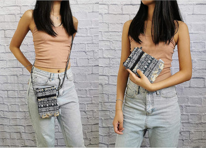 Women Crossbody Shoulder Travel Zippered Wallet Purse Clutch Phone Bag w/Detachable Strap (Wine Red)