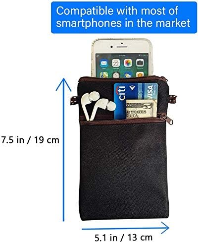 Women Crossbody Shoulder Travel Zippered Wallet Purse Clutch Phone Bag w/Detachable Strap (Wine Red)