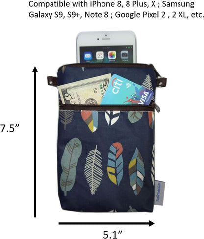 Women Crossbody Shoulder Travel Zippered Wallet Purse Clutch Phone Bag w/Detachable Strap (Wine Red)
