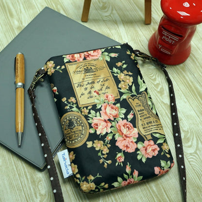 Women Crossbody Shoulder Travel Zippered Wallet Purse Clutch Phone Bag w/Detachable Strap (Wine Red)
