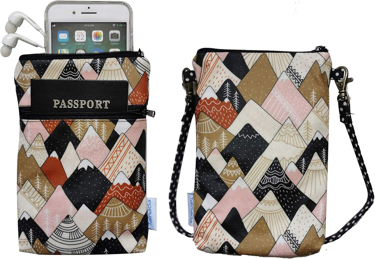 Women Crossbody Shoulder Travel Zippered Wallet Purse Clutch Phone Bag w/Detachable Strap (Wine Red)