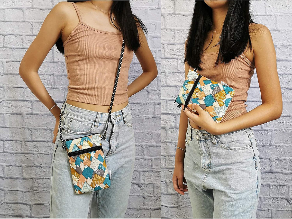 Women Crossbody Shoulder Travel Zippered Wallet Purse Clutch Phone Bag w/Detachable Strap (Wine Red)