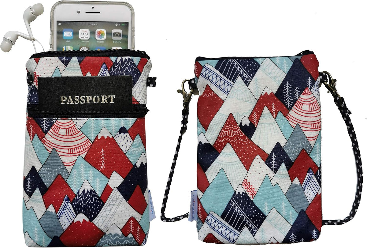 Women Crossbody Shoulder Travel Zippered Wallet Purse Clutch Phone Bag w/Detachable Strap (Wine Red)