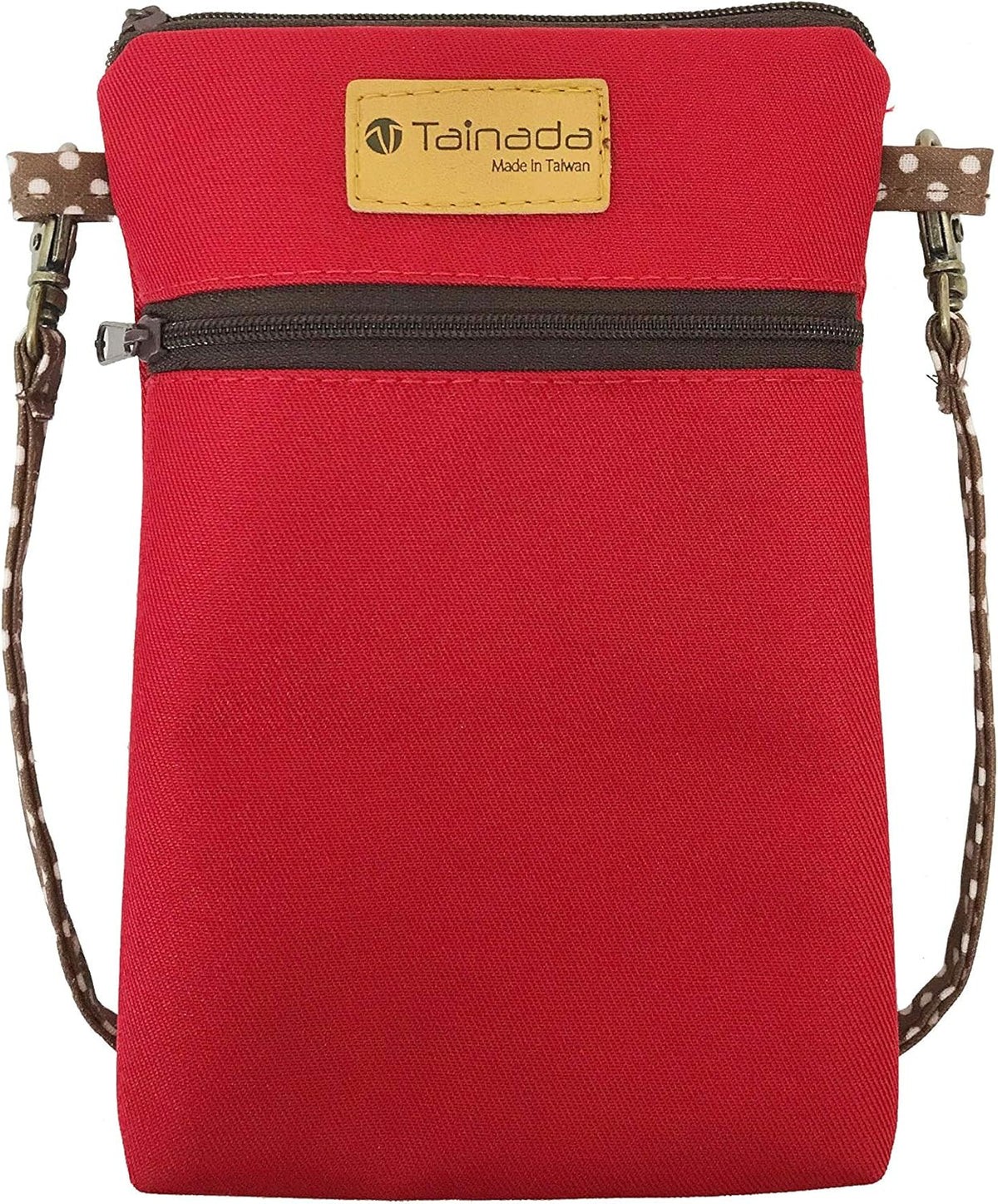 Women Crossbody Shoulder Travel Zippered Wallet Purse Clutch Phone Bag w/Detachable Strap (Wine Red)