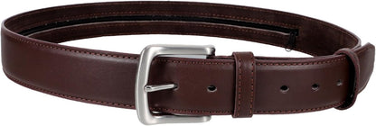 Money Belt with Concealed Storage for Travel -theft Waist Belt with Hidden Pouch for Men Brown Zipper Wallet for Securely Storing Valuables