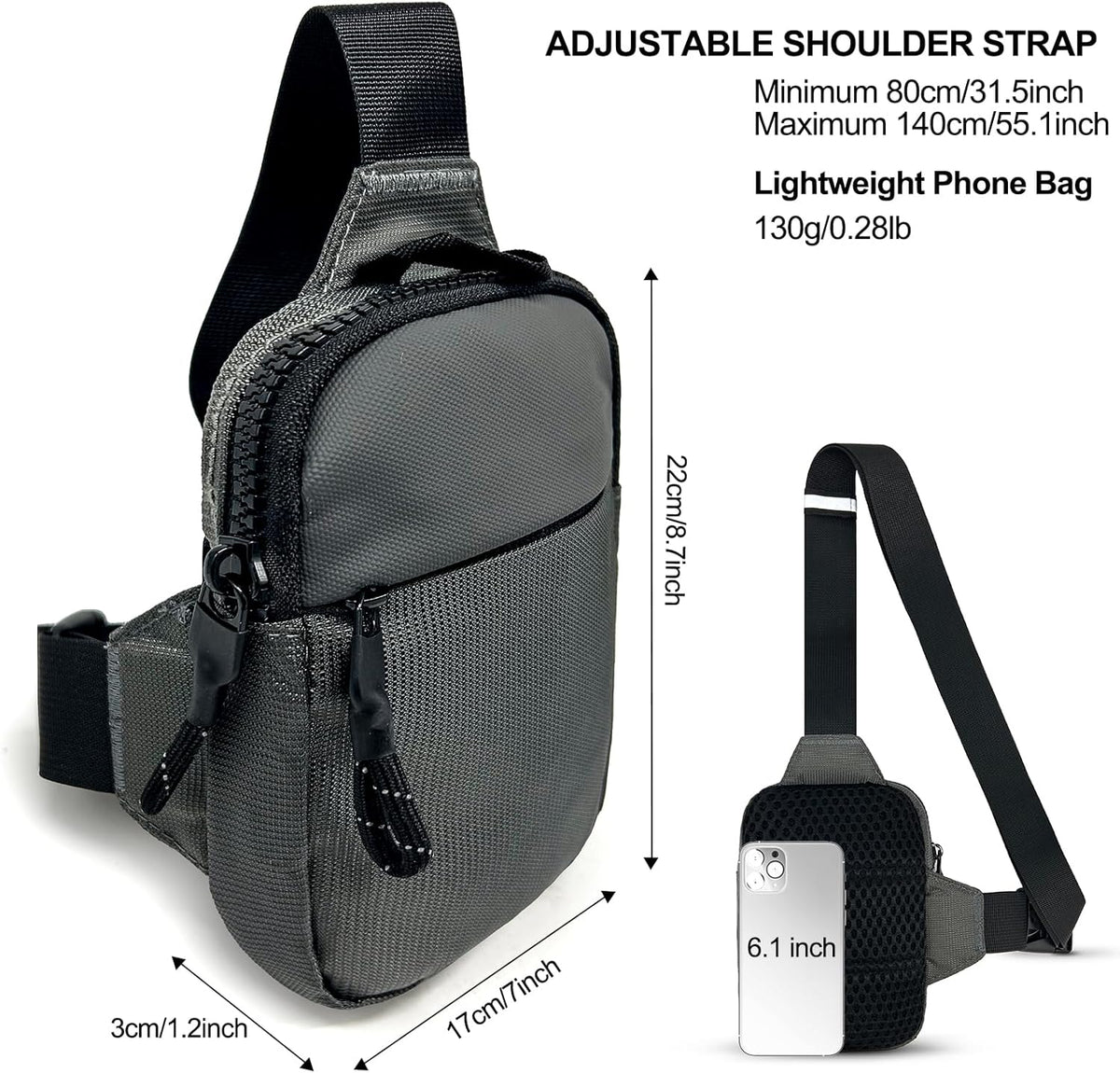 Mini Sling Bag Men Small Crossbody Bag Women Fanny Packs Casual Personal Pocket Bag Backpack Phone Chest Bag