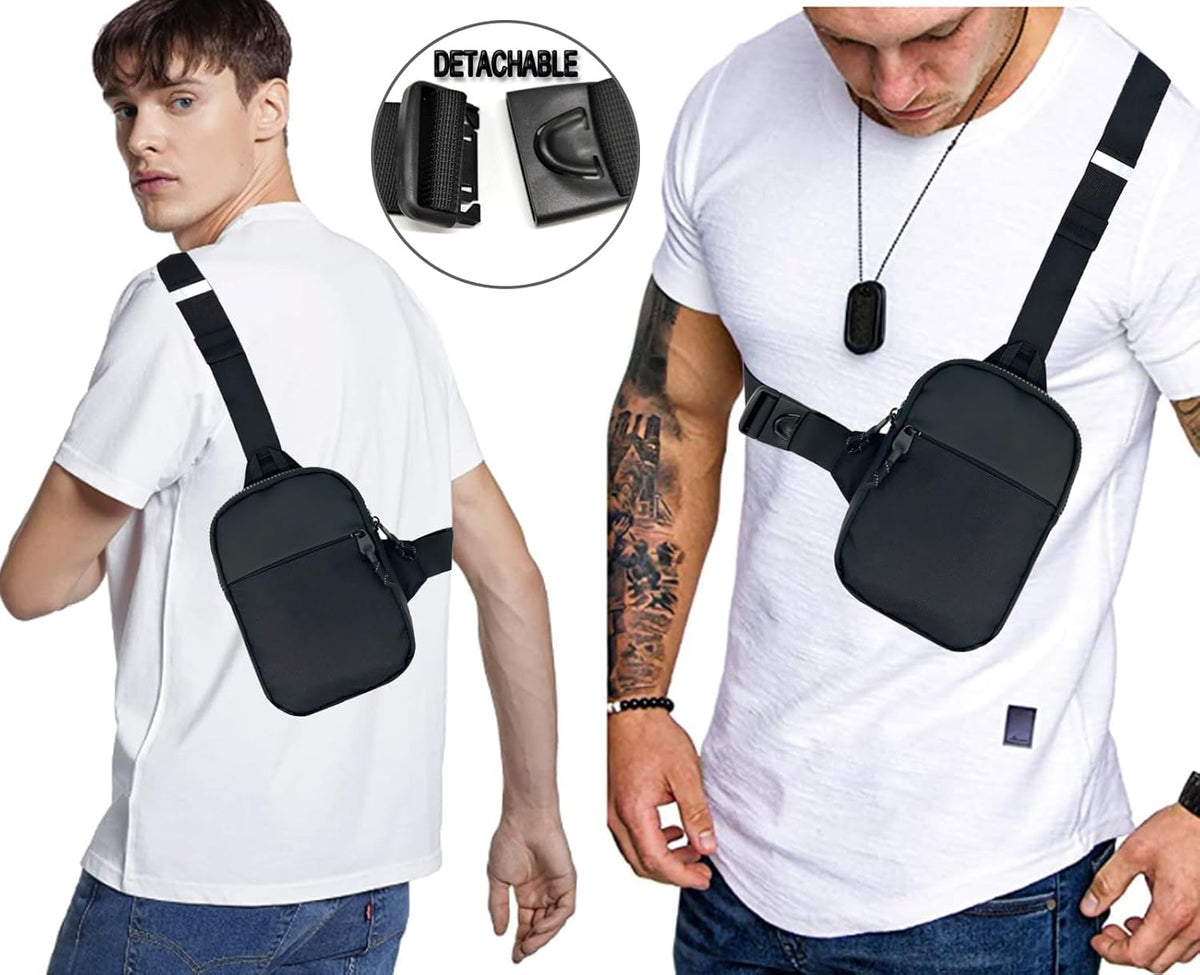 Mini Sling Bag Men Small Crossbody Bag Women Fanny Packs Casual Personal Pocket Bag Backpack Phone Chest Bag