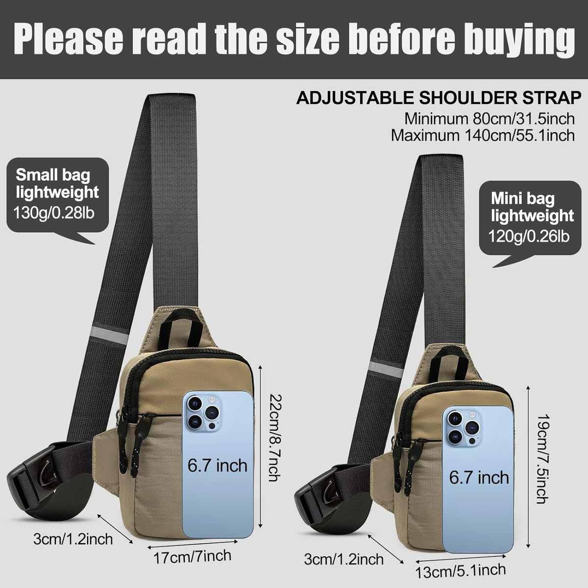 Mini Sling Bag Men Small Crossbody Bag Women Fanny Packs Casual Personal Pocket Bag Backpack Phone Chest Bag