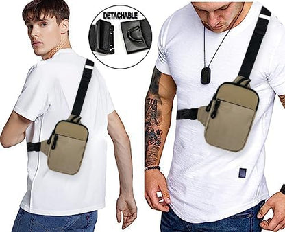 Mini Sling Bag Men Small Crossbody Bag Women Fanny Packs Casual Personal Pocket Bag Backpack Phone Chest Bag