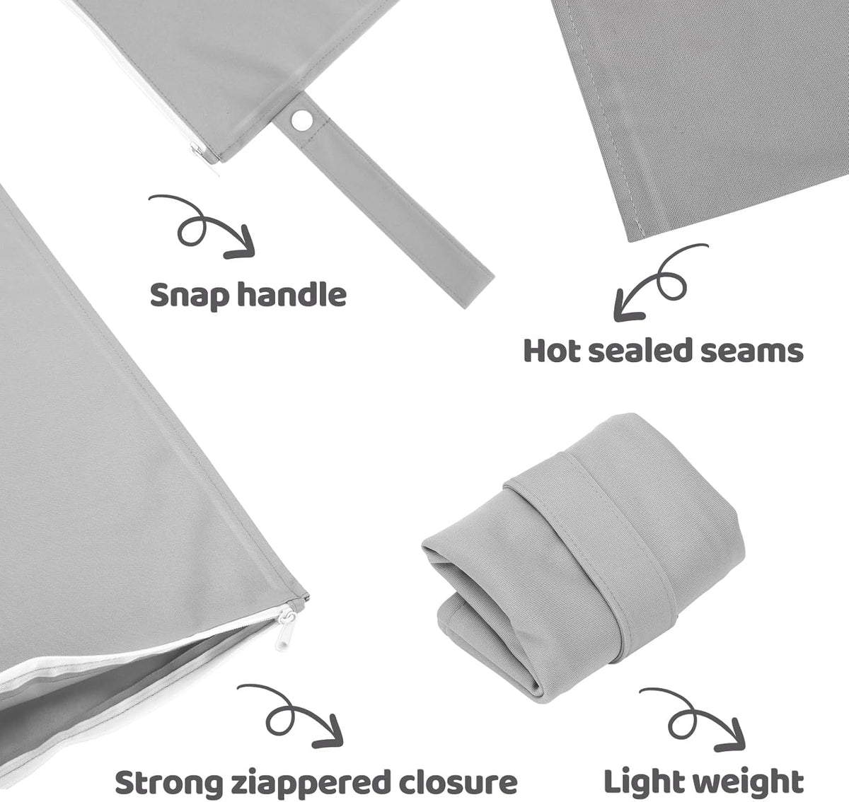 Mess-Proof Waterproof Wet Dry bag,2 Pack Reusable,Wet Bags for Swimsuits & Baby Clothes,Leakproof Wet bag for Travel & Diaper Changes for Baby-Floral