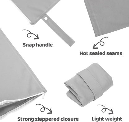 Mess-Proof Waterproof Wet Dry bag,2 Pack Reusable,Wet Bags for Swimsuits & Baby Clothes,Leakproof Wet bag for Travel & Diaper Changes for Baby-Floral