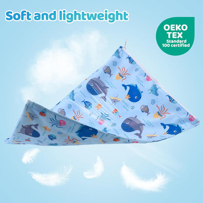 Mess-Proof Waterproof Wet Dry bag,2 Pack Reusable,Wet Bags for Swimsuits & Baby Clothes,Leakproof Wet bag for Travel & Diaper Changes for Baby-Floral