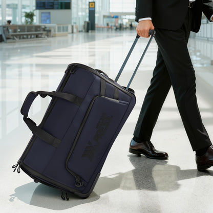2 in 1 Rolling Garment Bag with Wheels,Overnight Bags with Wheels,Rolling Duffle Bag w/Shoes Compartment Hanging Suit Dress,Lightweight and Waterproof,Green