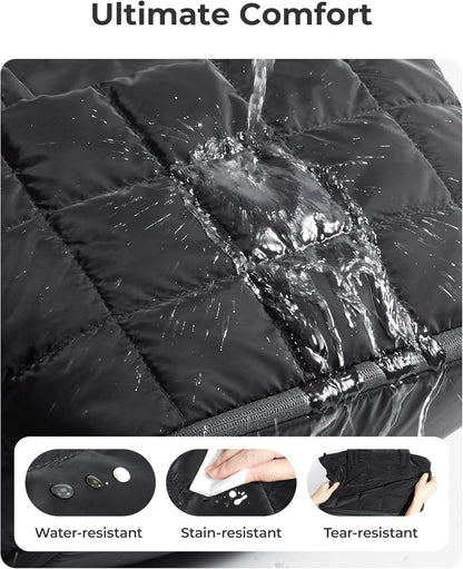 Expandable Tote Bag for Women, Puffer Work Tote Handbag, Quilted Carry On Bag for Travel Gym