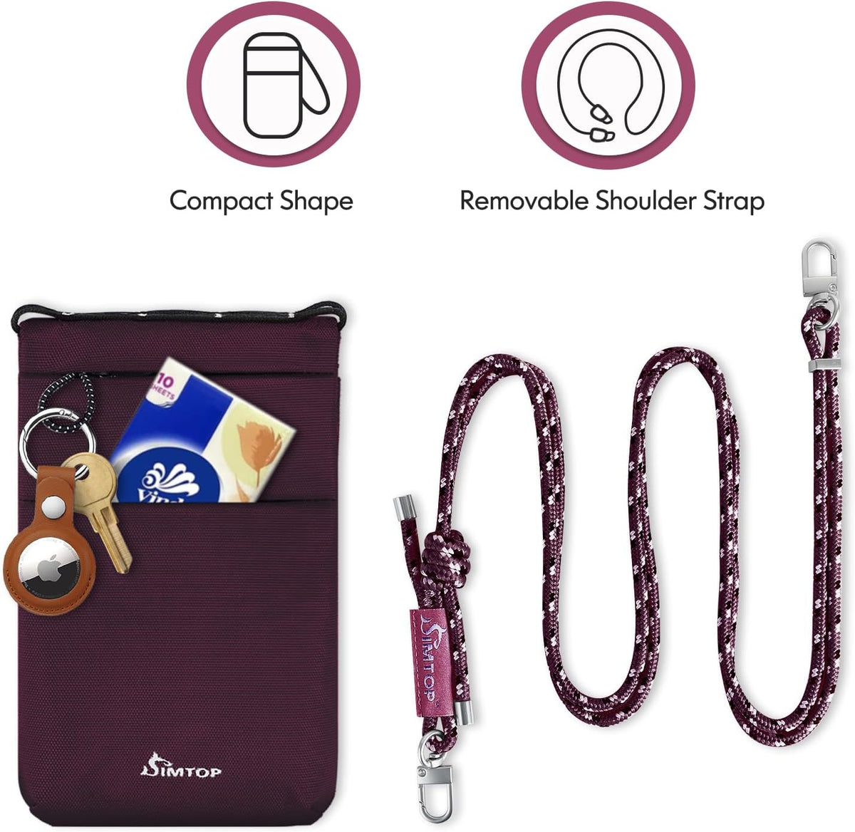 Small Crossbody Bag Cell Phone Purse for Women Lightweight RFID Anti-Theft Water-Resistant Adjustable Strap Phone/Keys